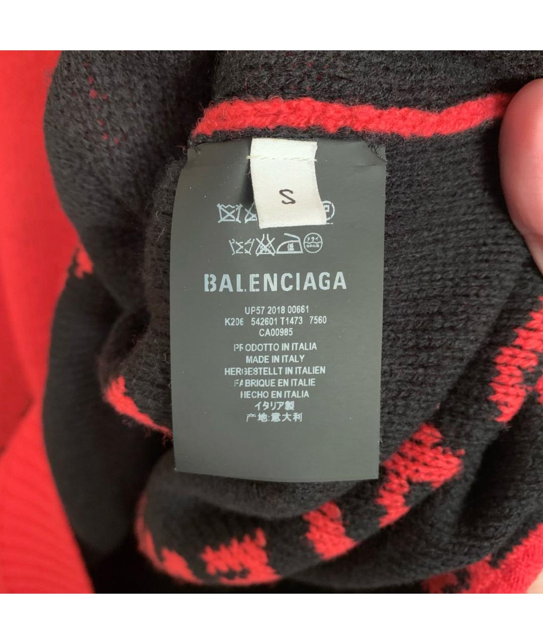 BALENCIAGA Красный шерстяной джемпер / свитер, фото 5