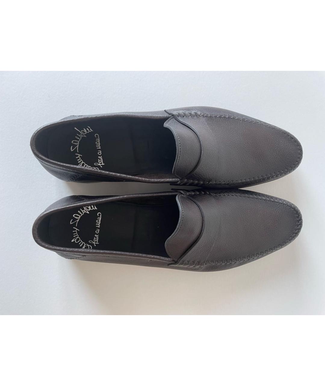 SANTONI Коричневые кожаные лоферы, фото 5