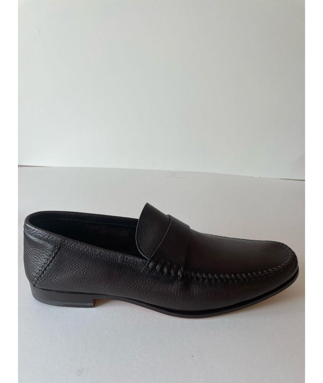 SANTONI Коричневые кожаные лоферы, фото 7