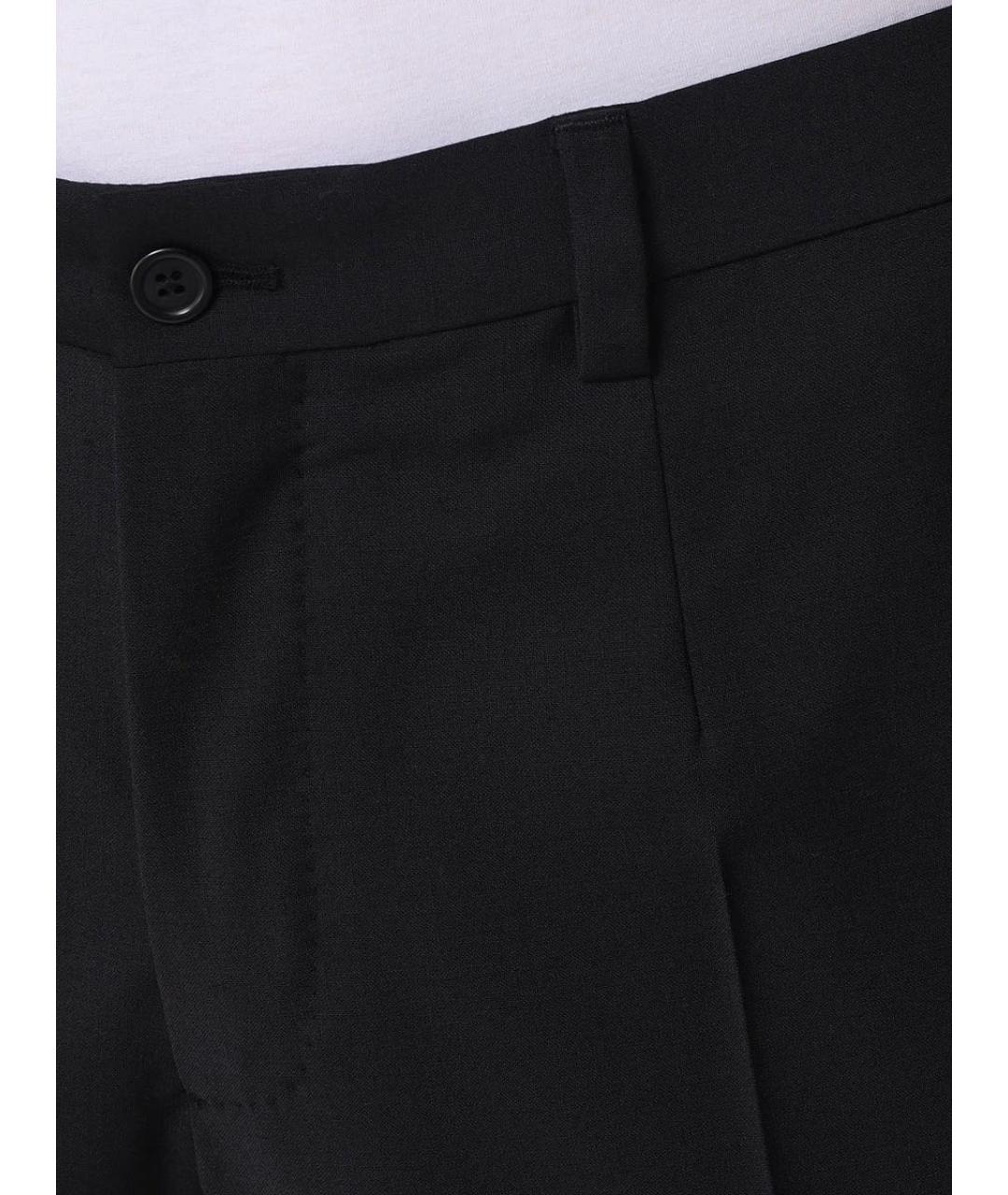 DOLCE&GABBANA Черные шерстяные повседневные брюки, фото 4