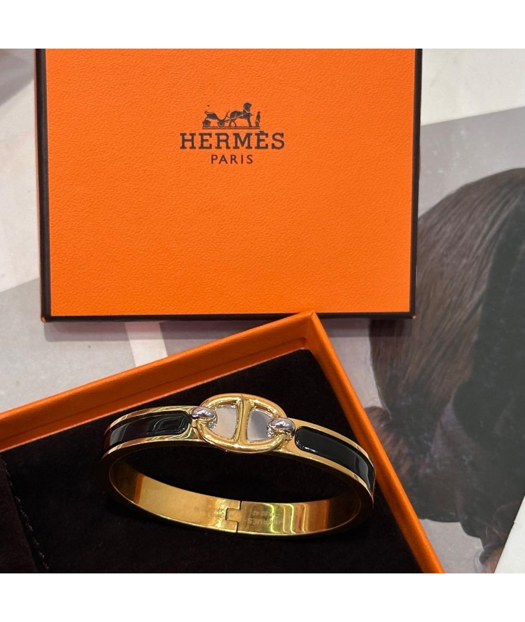 HERMES Золотой браслет, фото 2