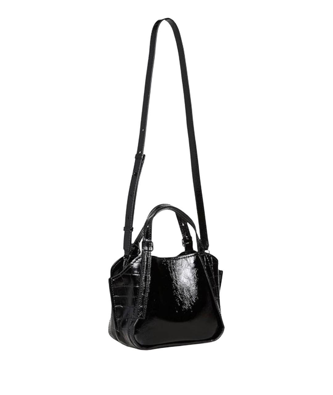 MARC JACOBS Черная сумка тоут из лакированной кожи, фото 1