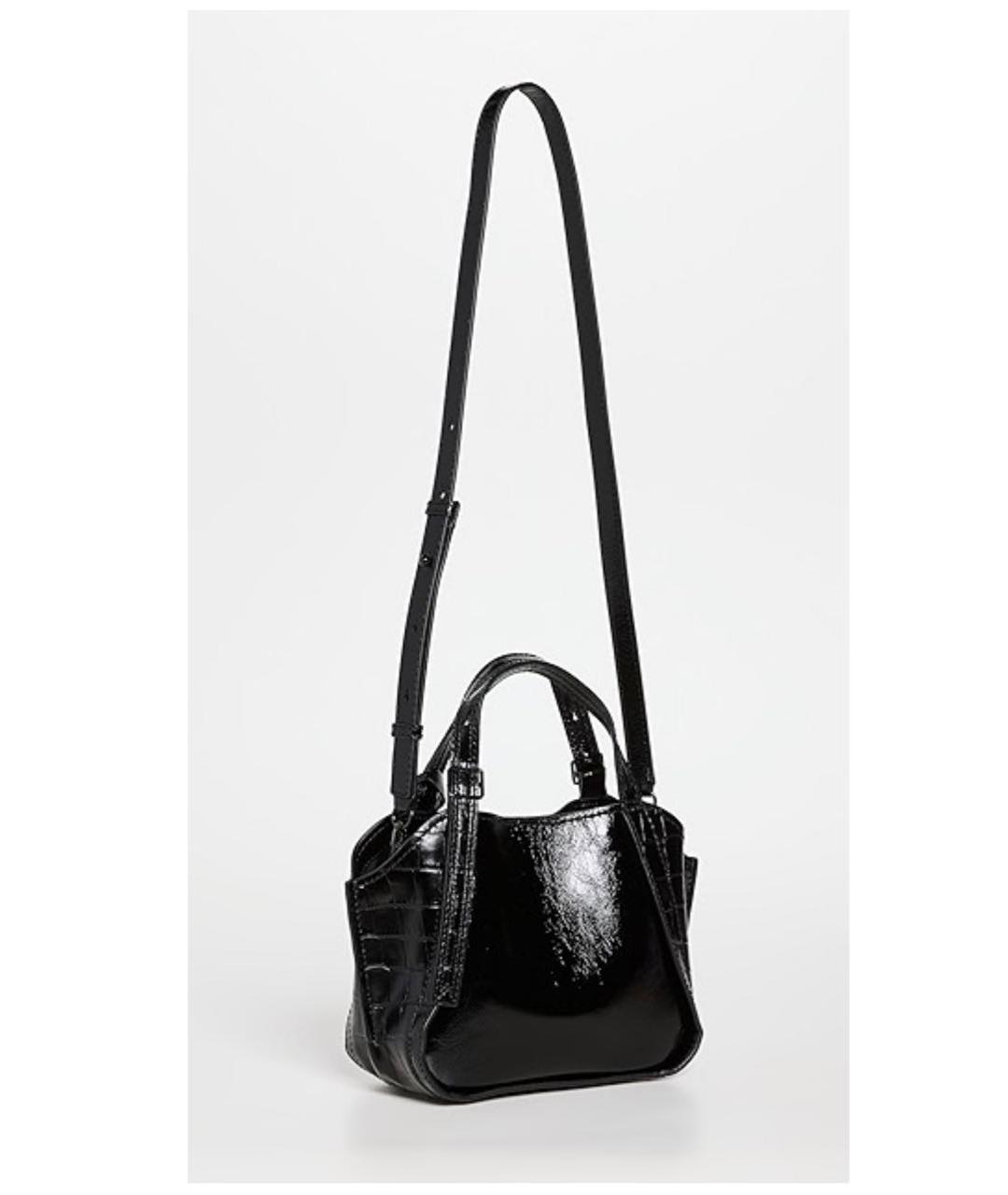 MARC JACOBS Черная сумка тоут из лакированной кожи, фото 8