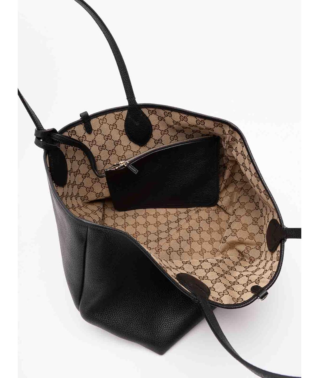 GUCCI Коричневая кожаная сумка тоут, фото 5