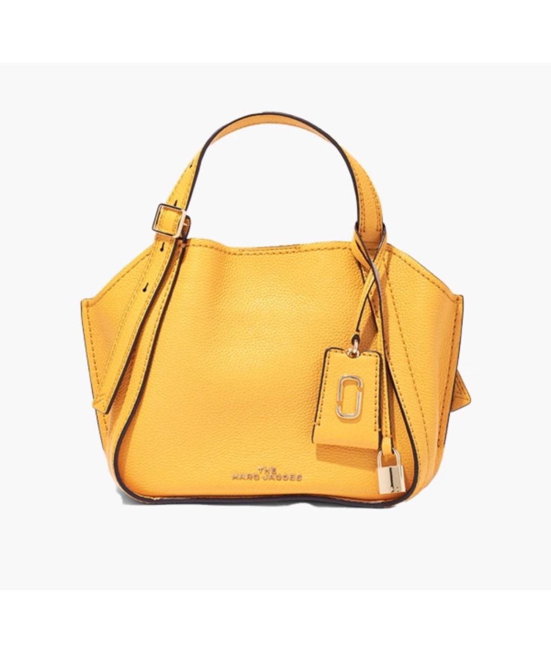 MARC JACOBS Желтая кожаная сумка тоут, фото 5