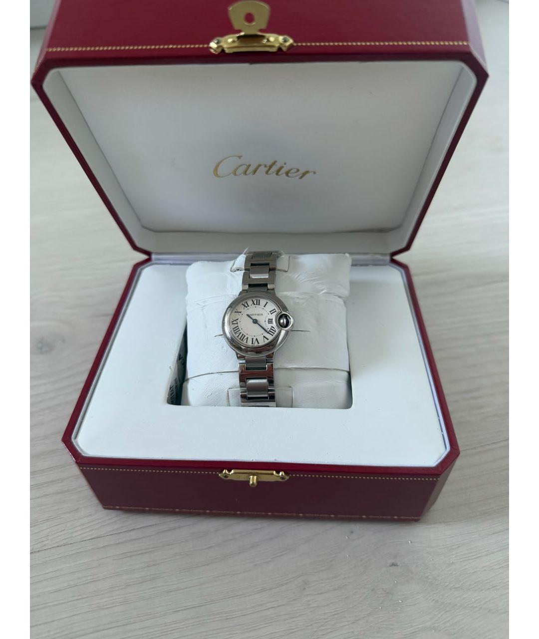 CARTIER Серебряные стеклянные часы, фото 4