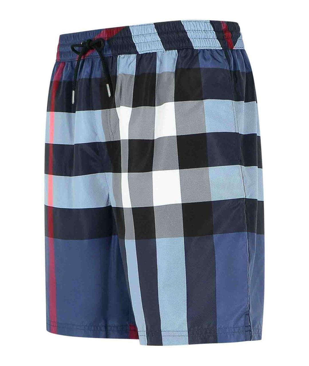 BURBERRY Синие полиэстеровые плавки, фото 3