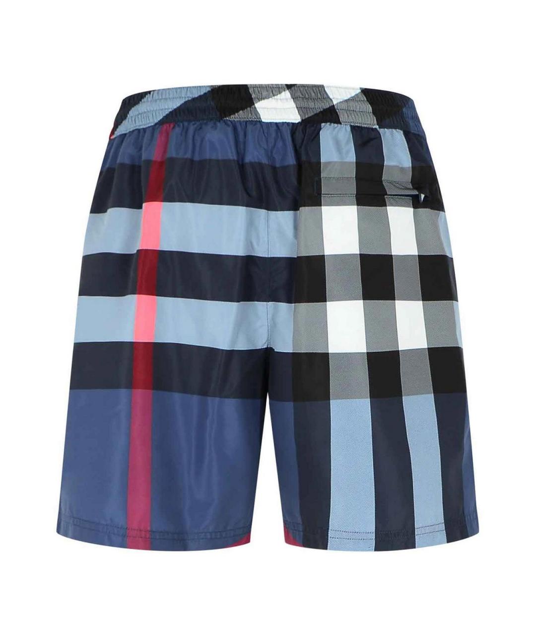 BURBERRY Синие полиэстеровые плавки, фото 2