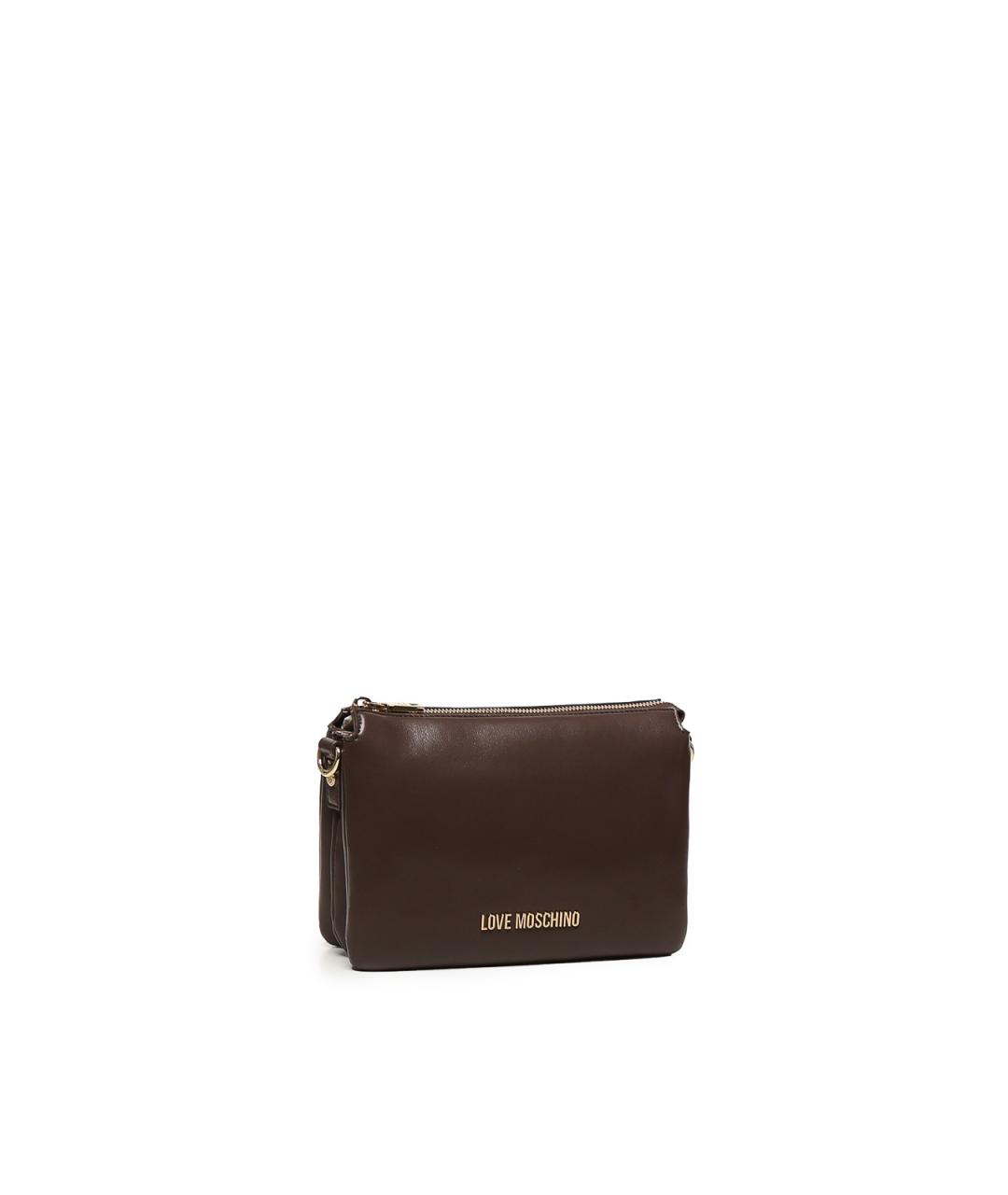 LOVE MOSCHINO Коричневая сумка через плечо из искусственной кожи, фото 2