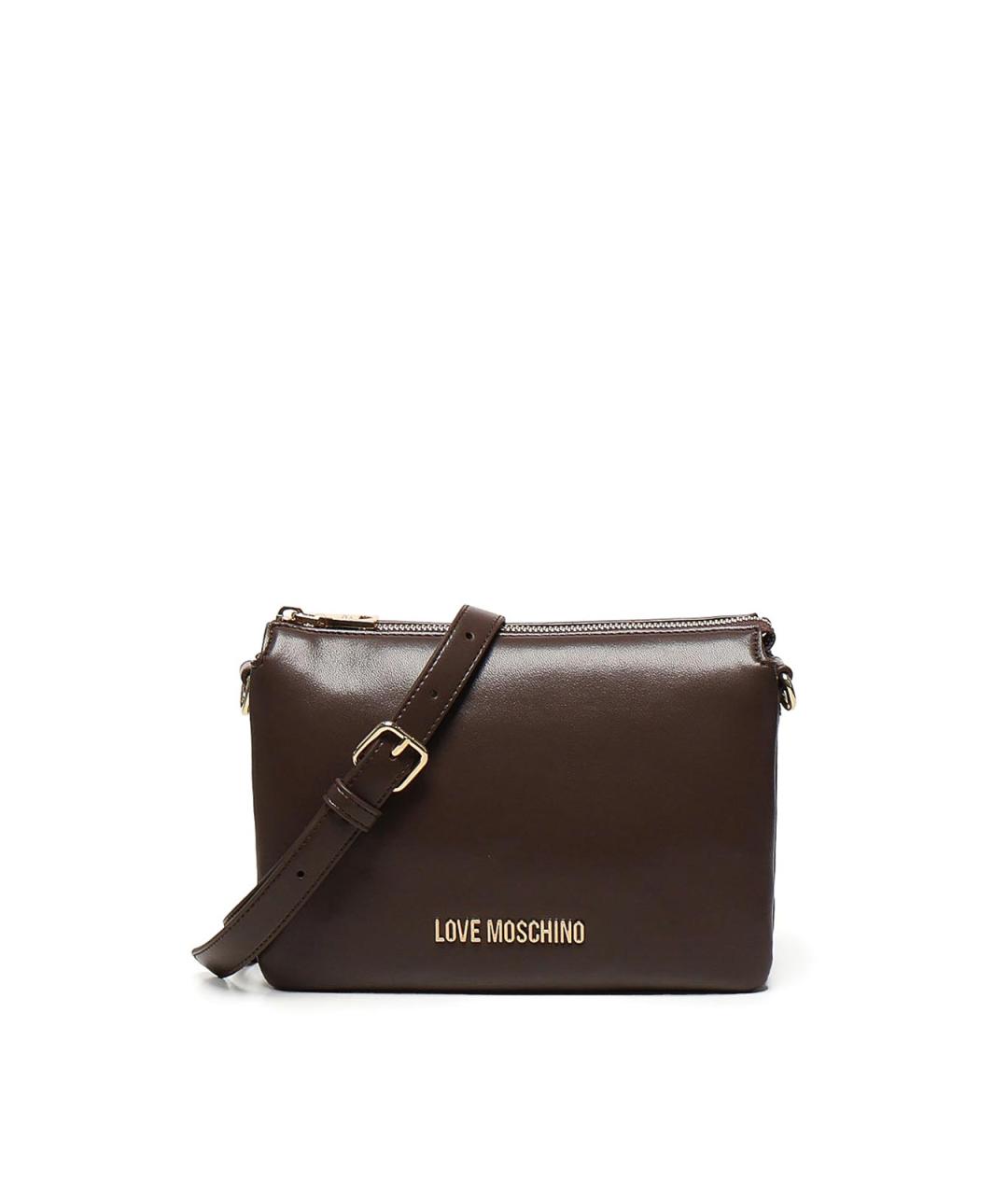 LOVE MOSCHINO Коричневая сумка через плечо из искусственной кожи, фото 1