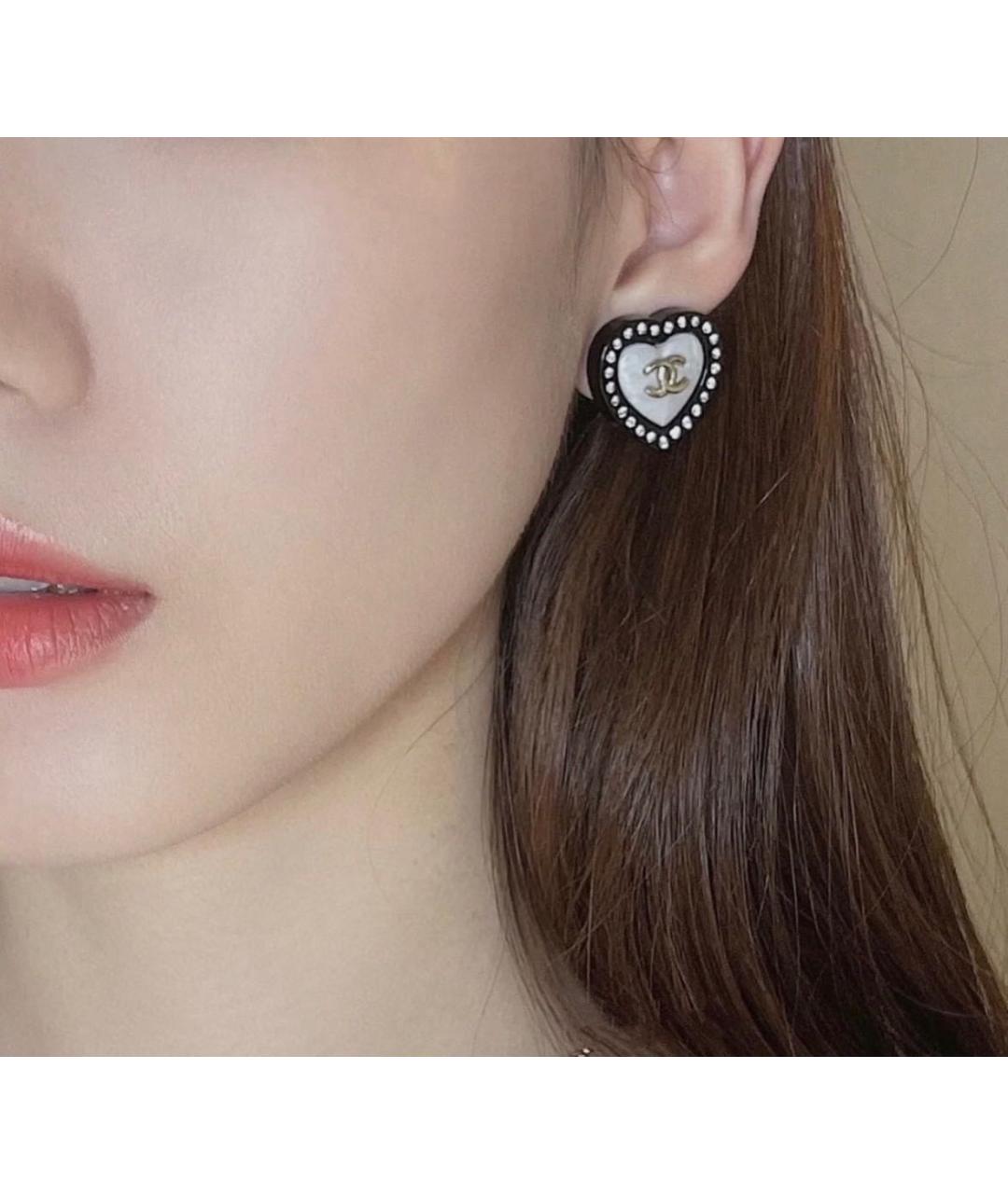 CHANEL Черные серьги, фото 3