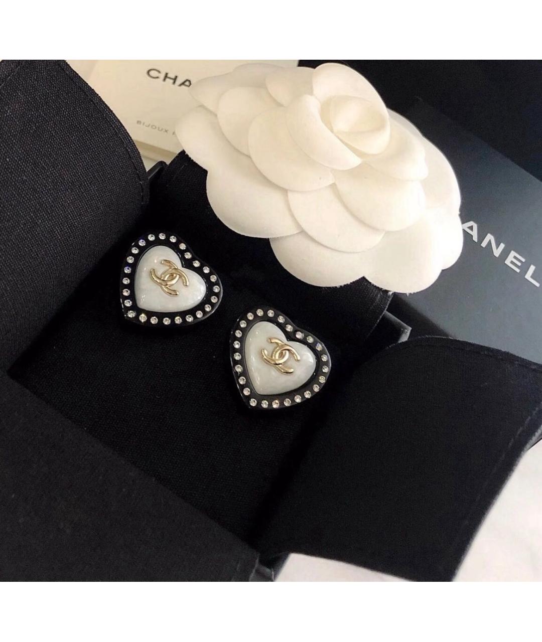CHANEL Черные серьги, фото 2