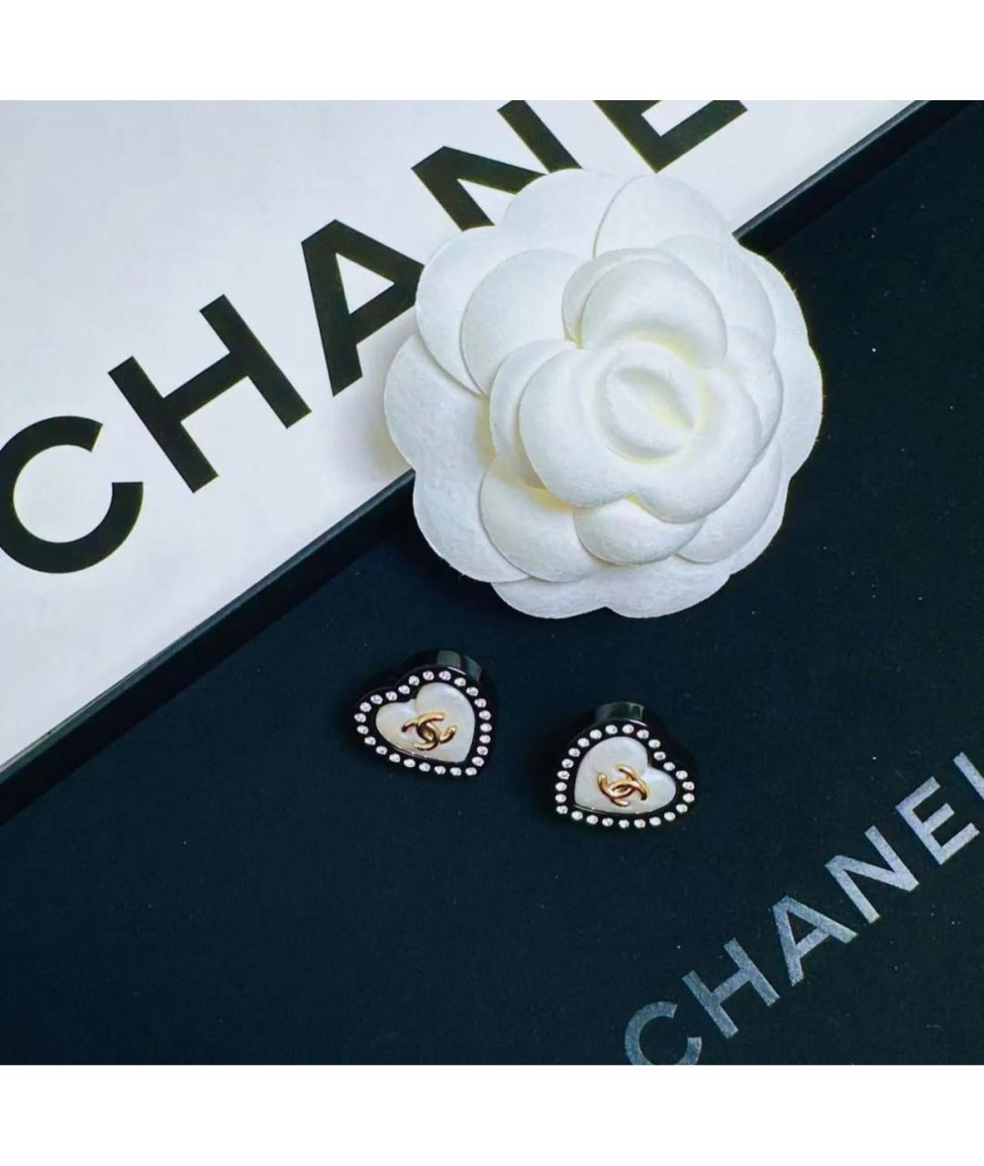 CHANEL Черные серьги, фото 5