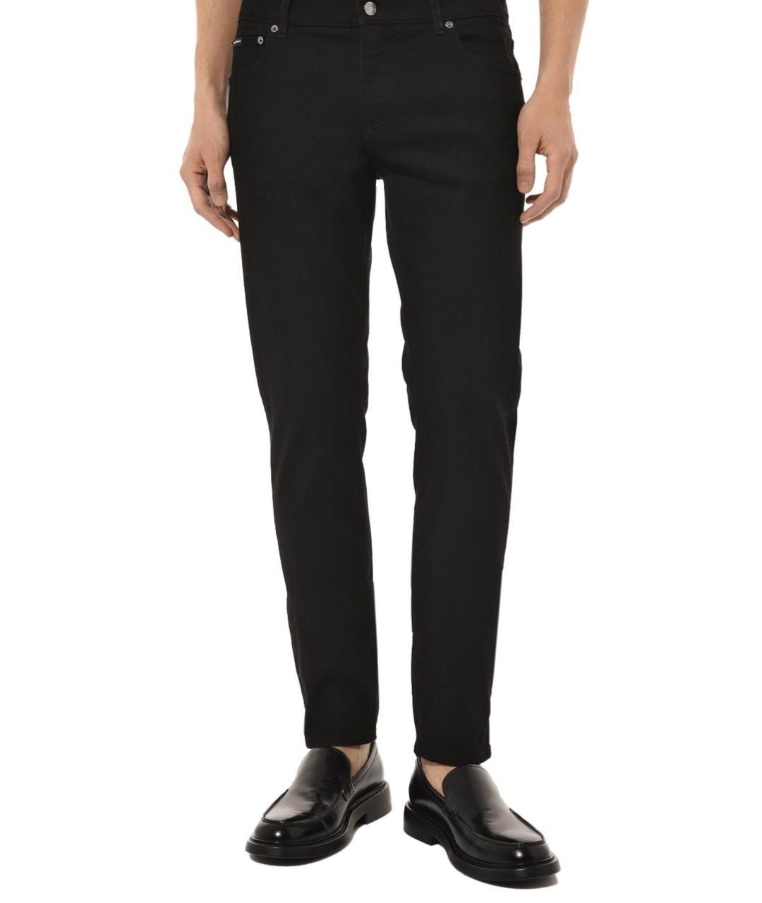 DOLCE&GABBANA Черные хлопко-эластановые джинсы скинни, фото 2
