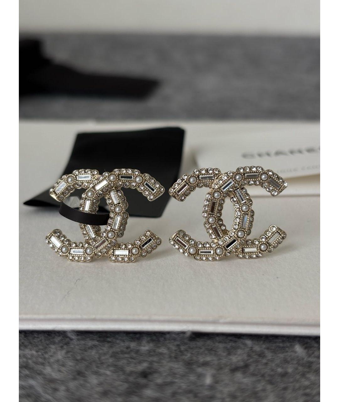 CHANEL Золотые серьги, фото 4