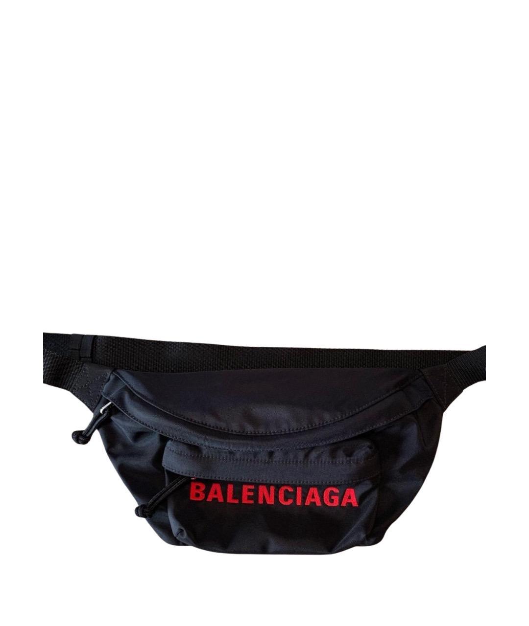 BALENCIAGA Черная поясная сумка, фото 1