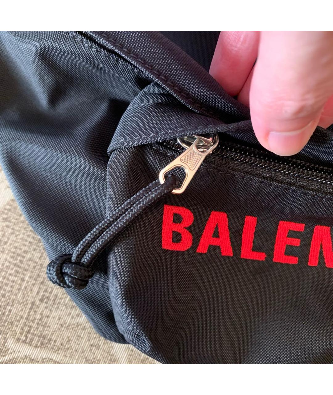 BALENCIAGA Черная поясная сумка, фото 4
