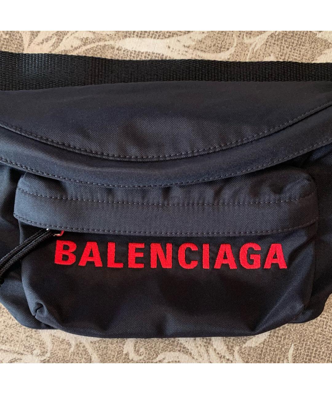 BALENCIAGA Черная поясная сумка, фото 2