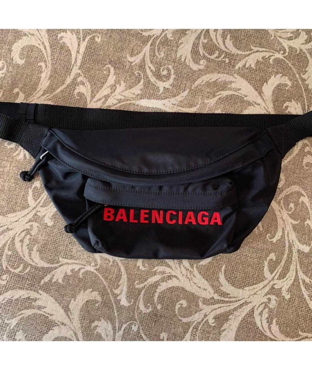 BALENCIAGA Черная поясная сумка, фото 5