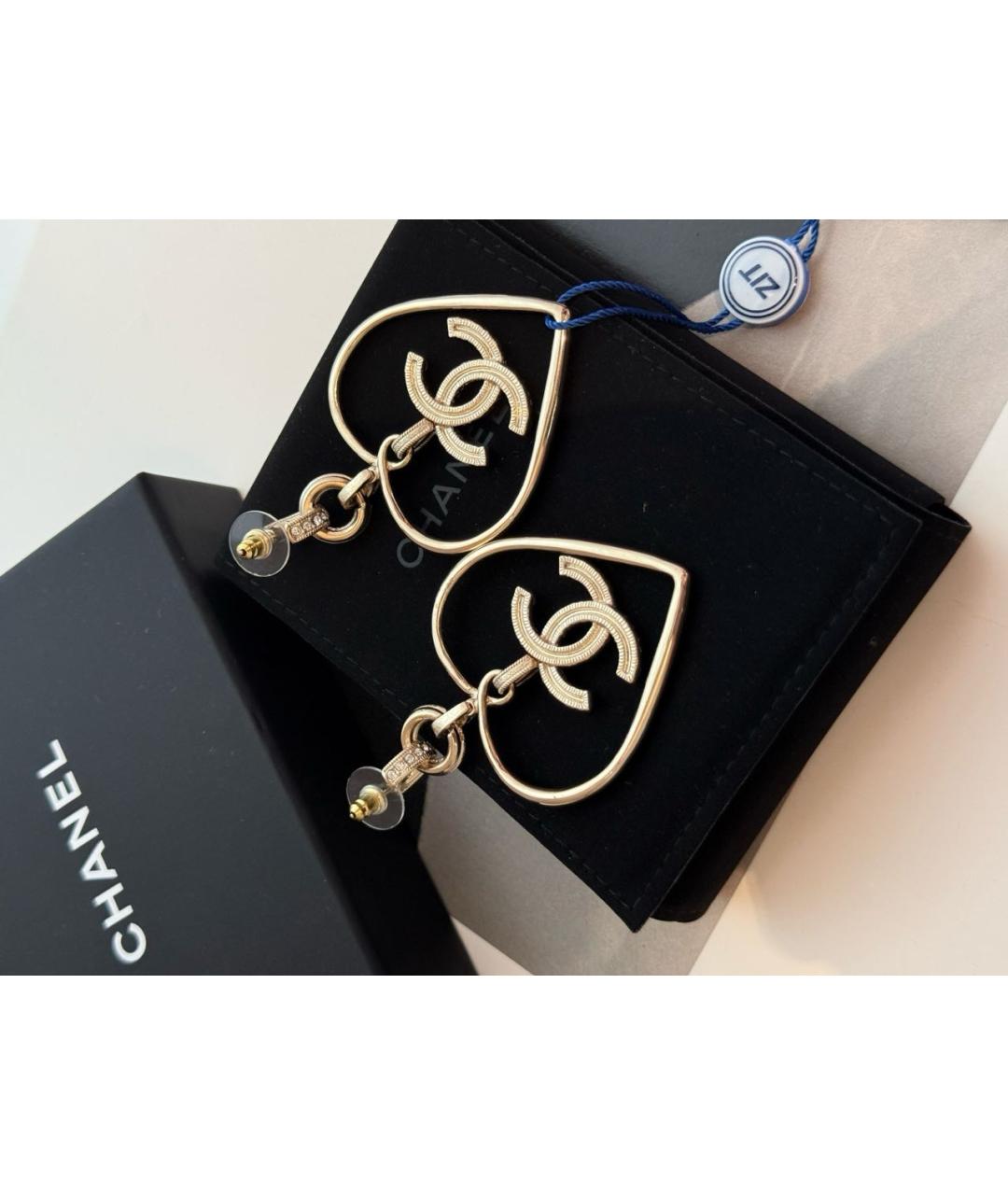 CHANEL Золотые серьги, фото 2