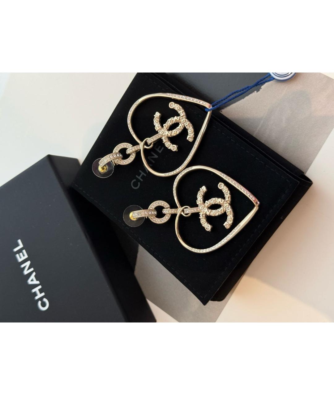 CHANEL Золотые серьги, фото 3