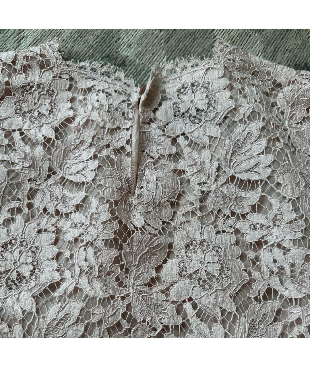 VALENTINO Розовая кружевная блузы, фото 8