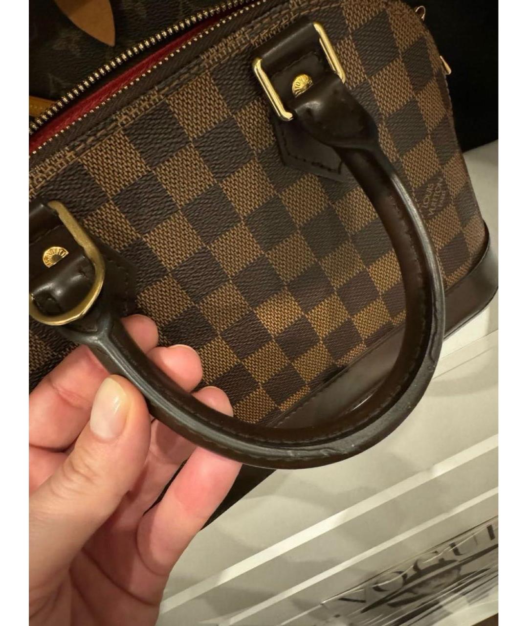 LOUIS VUITTON Коричневая сумка с короткими ручками, фото 4