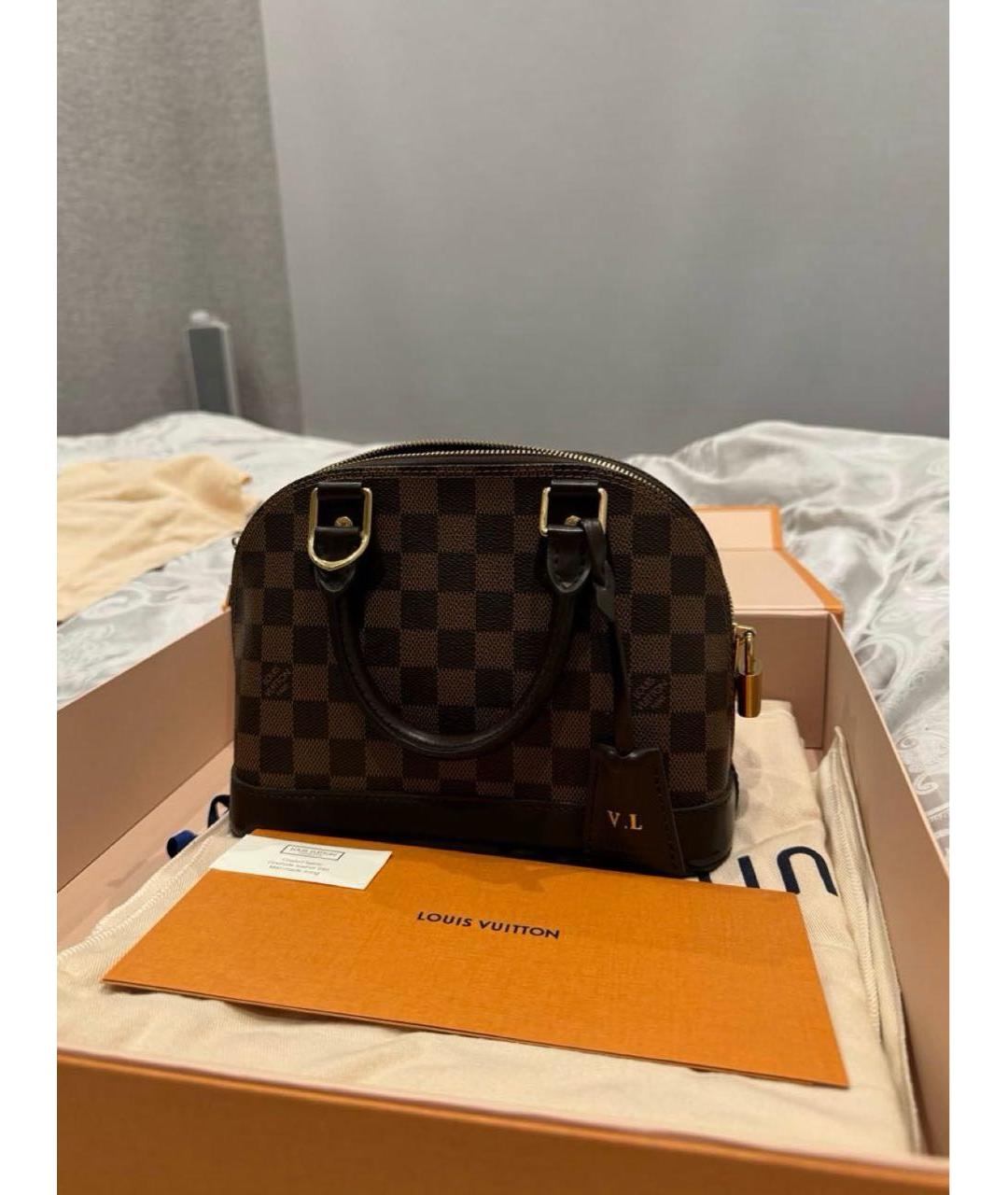 LOUIS VUITTON Коричневая сумка с короткими ручками, фото 3