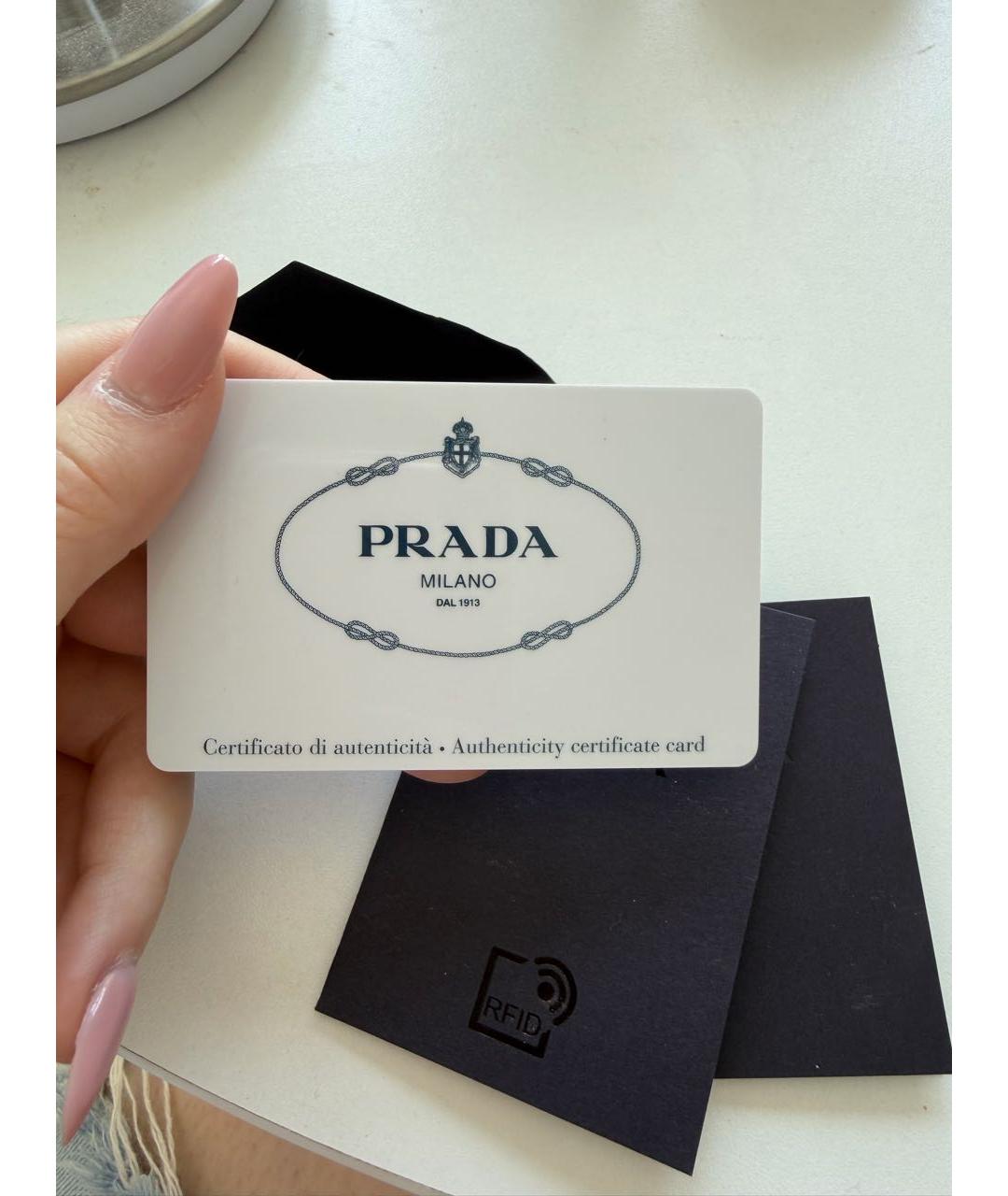 PRADA Черная тканевая сумка с короткими ручками, фото 7