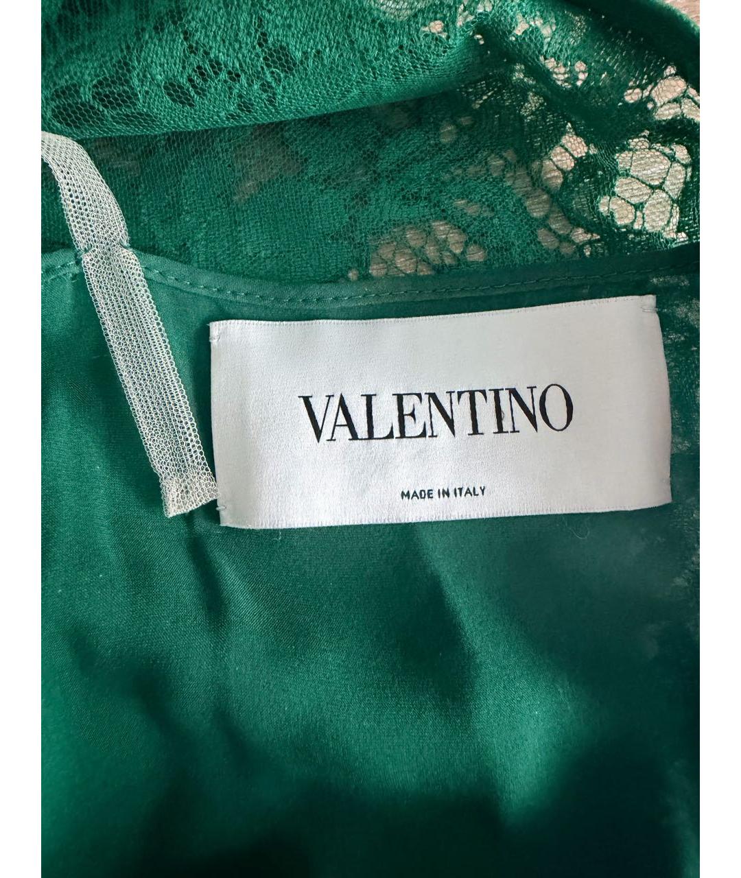 VALENTINO Зеленый кружевной комбинезон, фото 4
