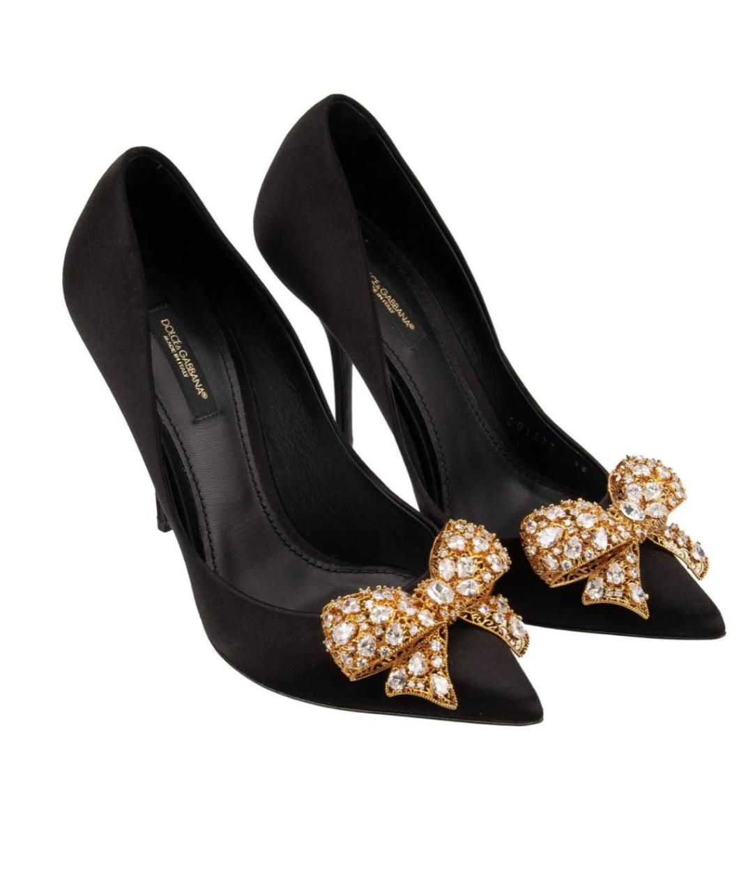 DOLCE&GABBANA Черные кожаные туфли, фото 5