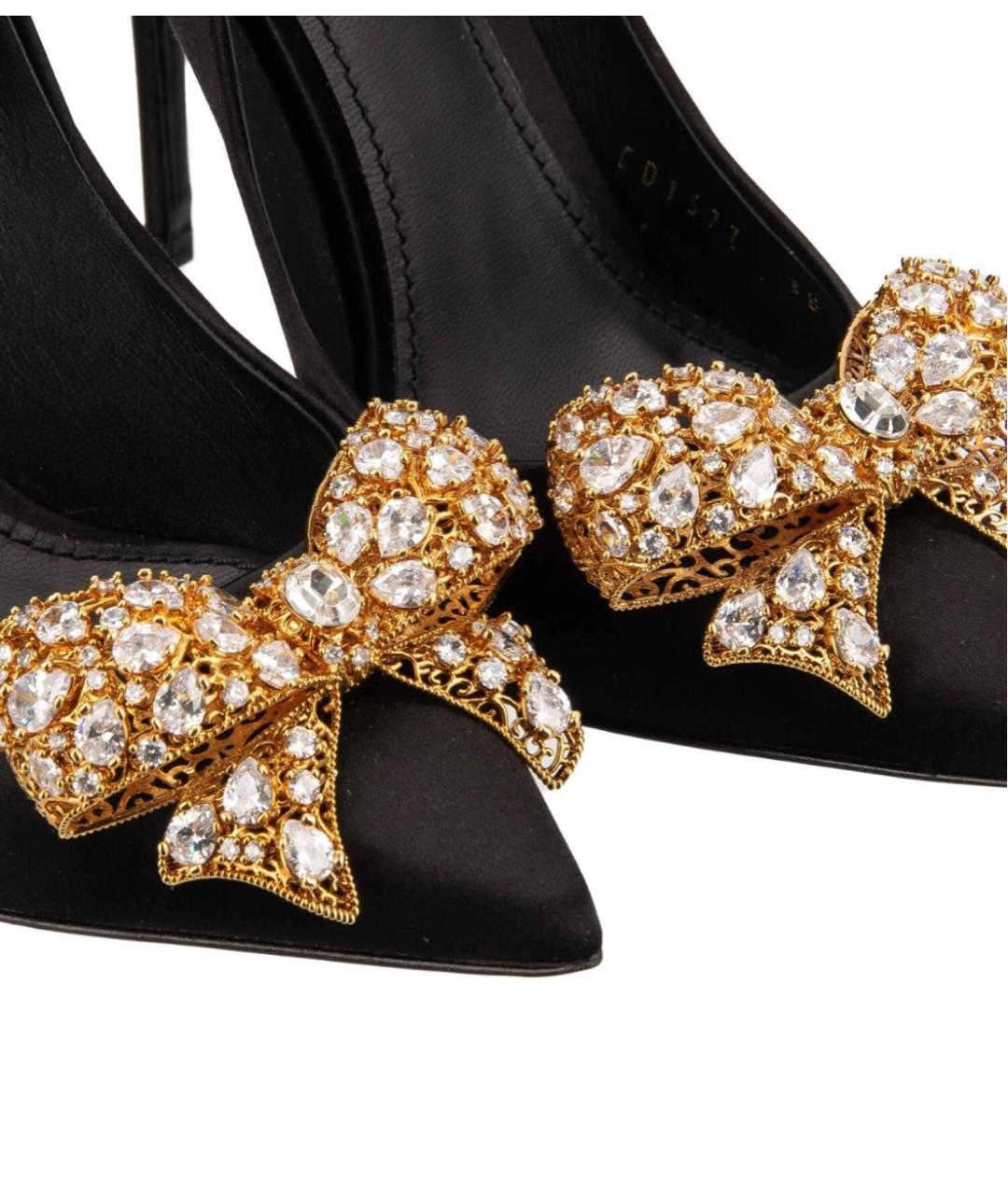 DOLCE&GABBANA Черные кожаные туфли, фото 2