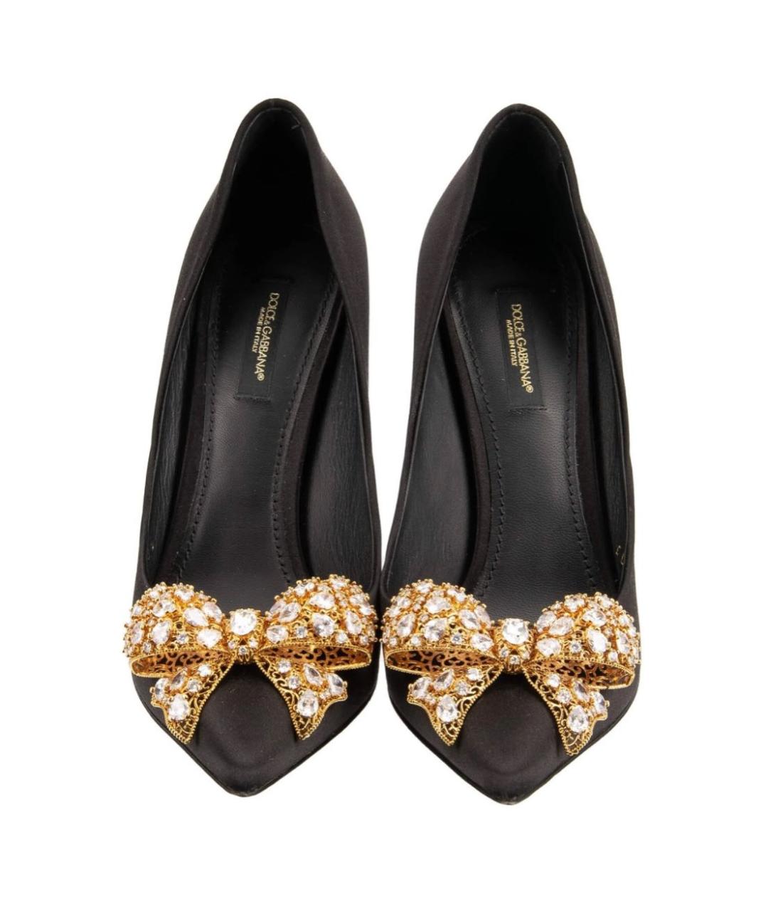 DOLCE&GABBANA Черные кожаные туфли, фото 3