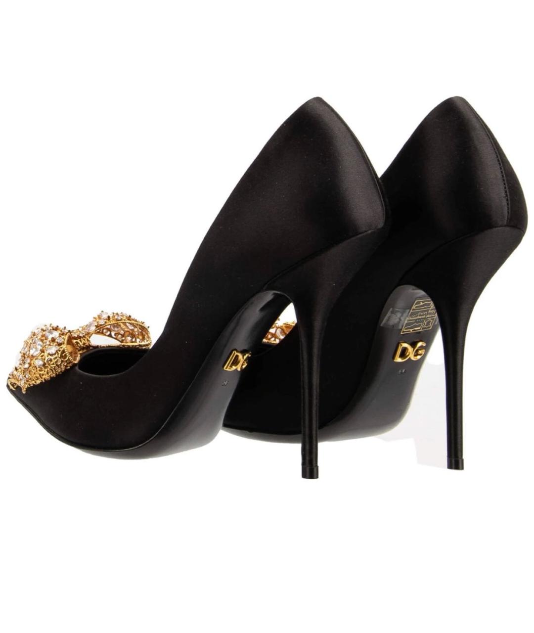 DOLCE&GABBANA Черные кожаные туфли, фото 4