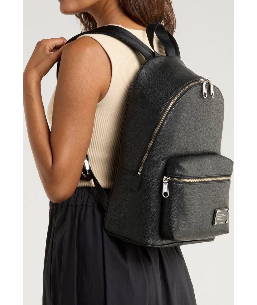 MARC JACOBS Черный кожаный рюкзак, фото 6