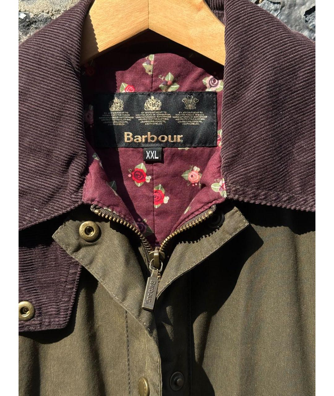 BARBOUR Зеленая хлопковая куртка, фото 7