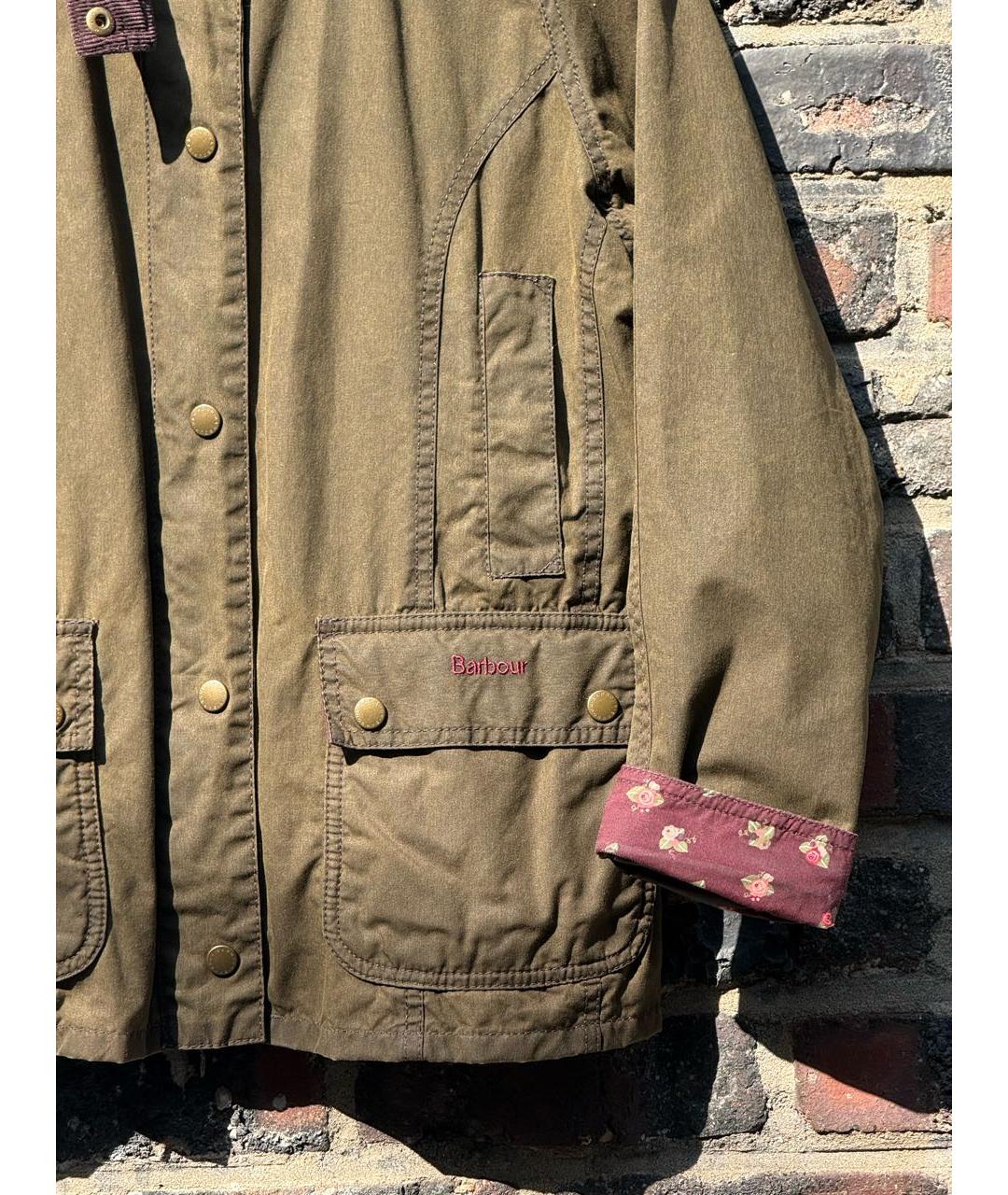 BARBOUR Зеленая хлопковая куртка, фото 4