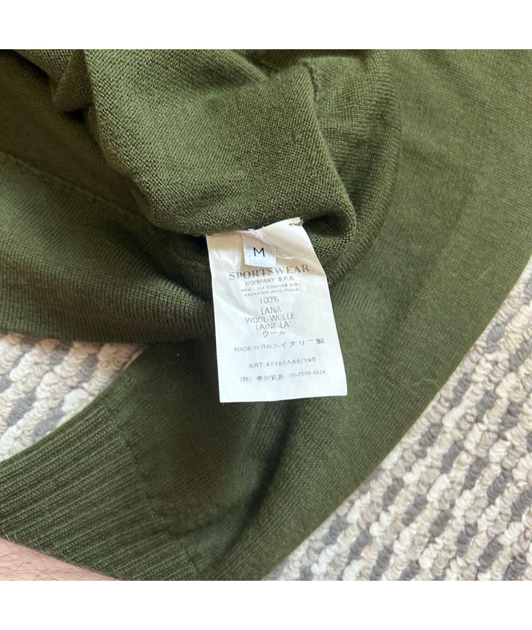 STONE ISLAND Зеленый шерстяной джемпер / свитер, фото 4