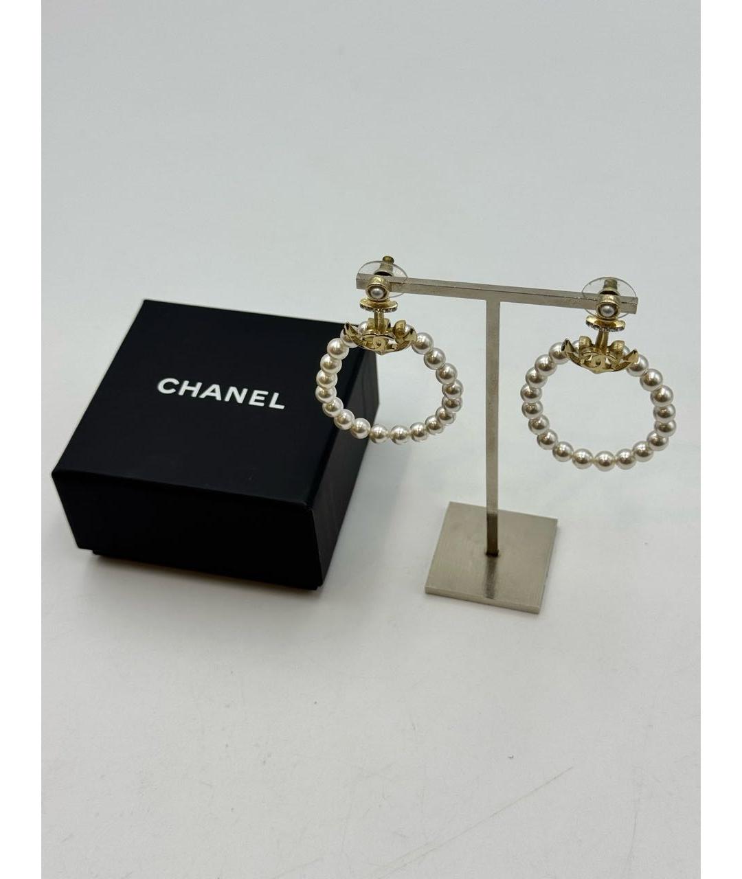 CHANEL Золотые серьги, фото 9