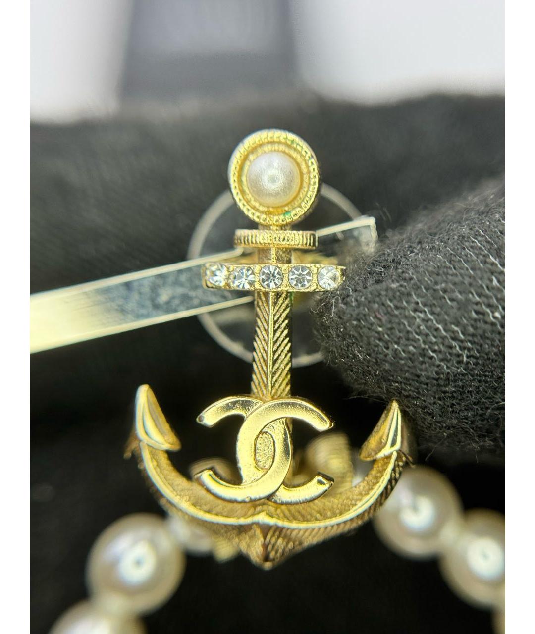 CHANEL Золотые серьги, фото 6