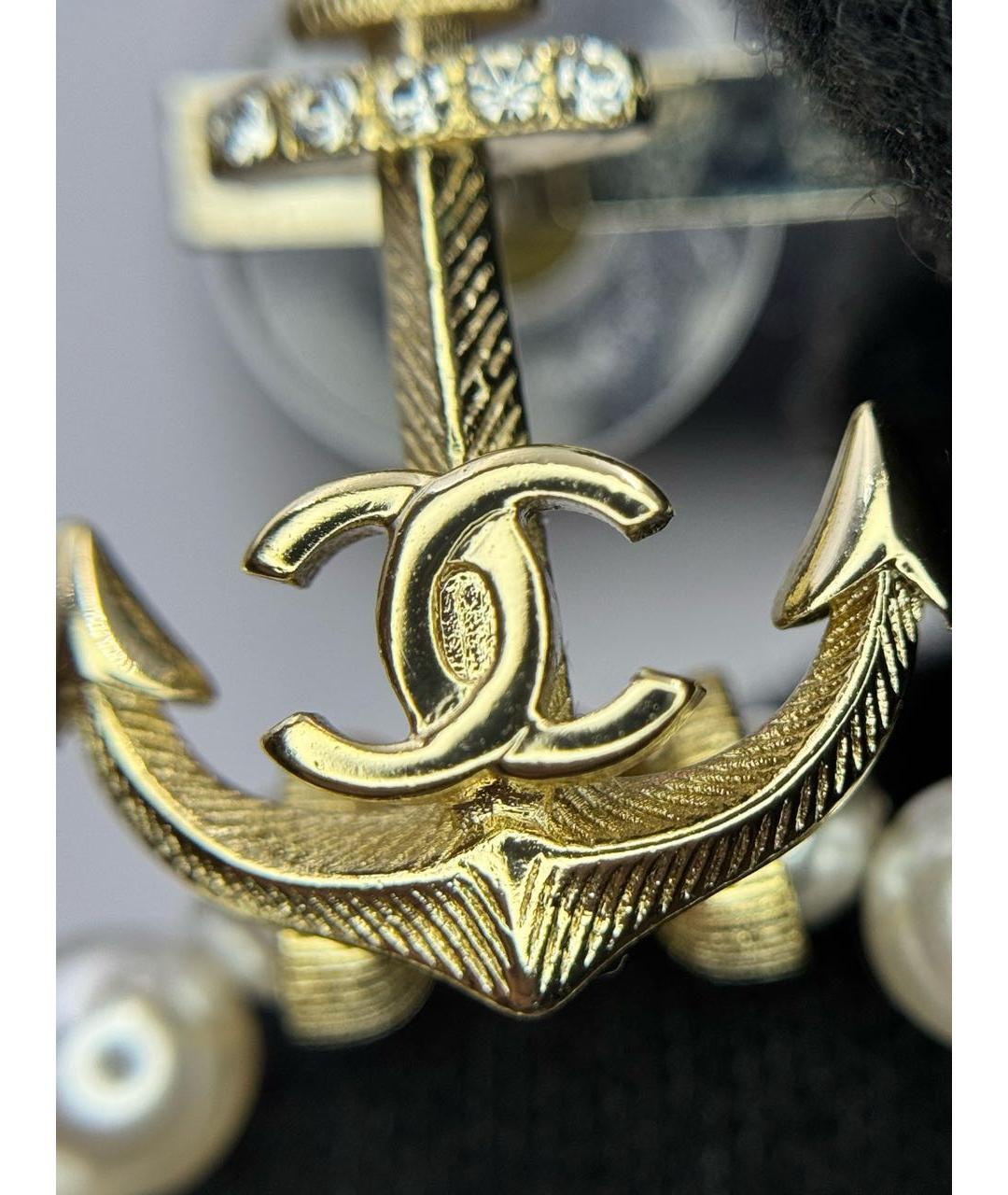 CHANEL Золотые серьги, фото 4