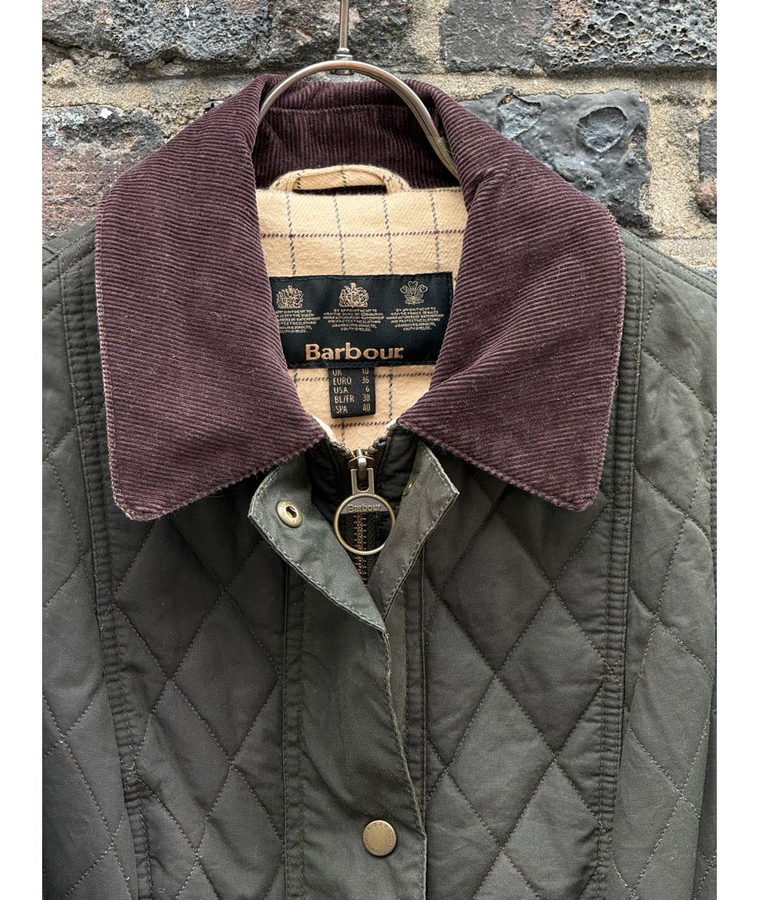BARBOUR Зеленая хлопковая куртка, фото 4