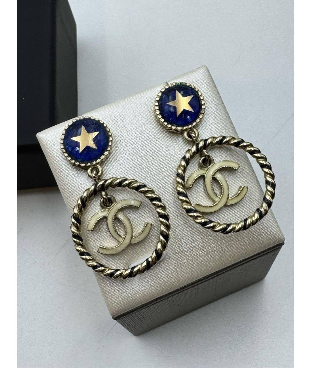 CHANEL Золотые серьги, фото 2