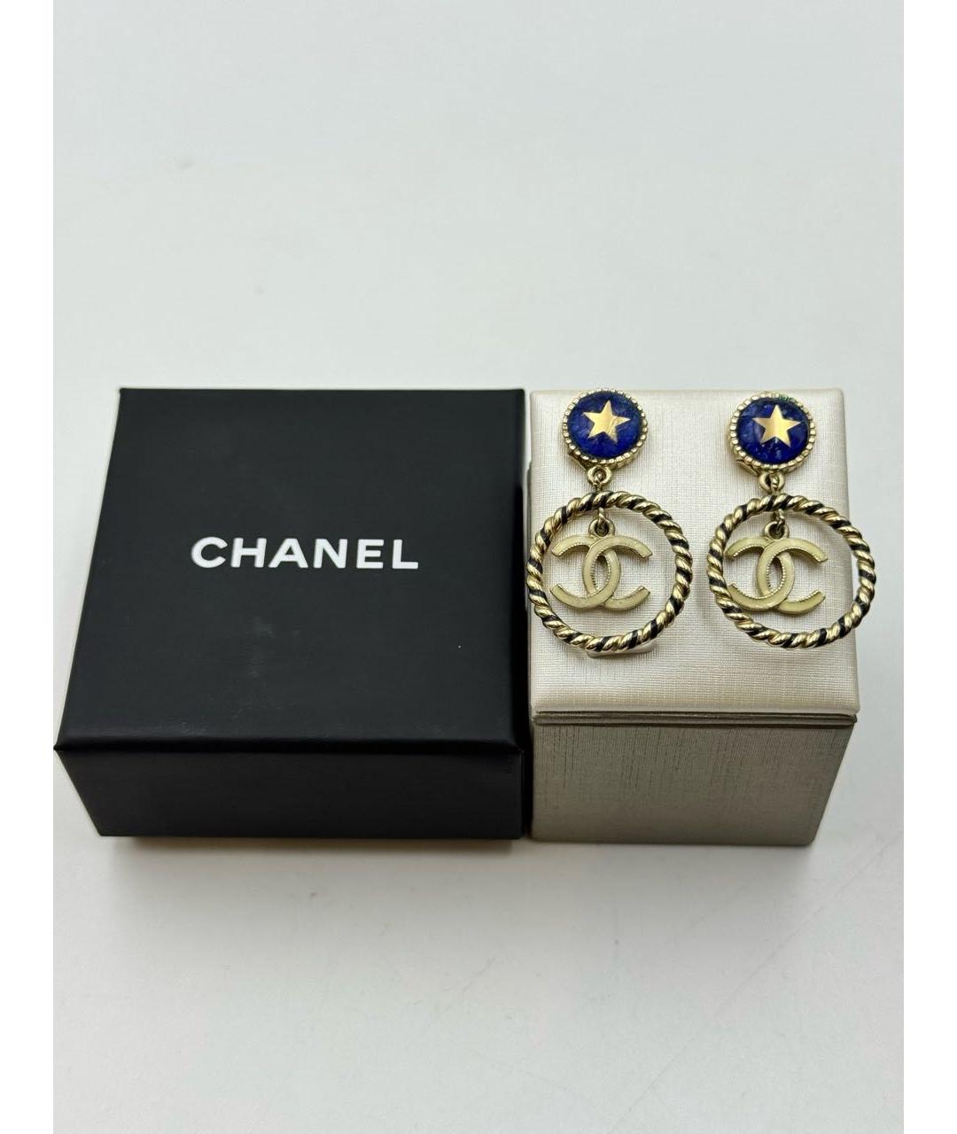CHANEL Золотые серьги, фото 9