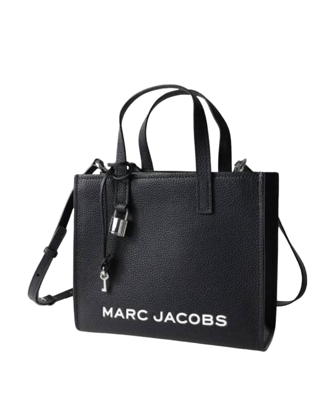 MARC JACOBS Черная кожаная сумка с короткими ручками, фото 1