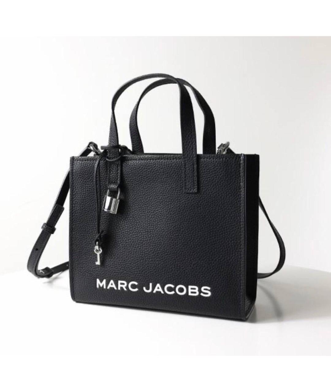MARC JACOBS Черная кожаная сумка с короткими ручками, фото 6