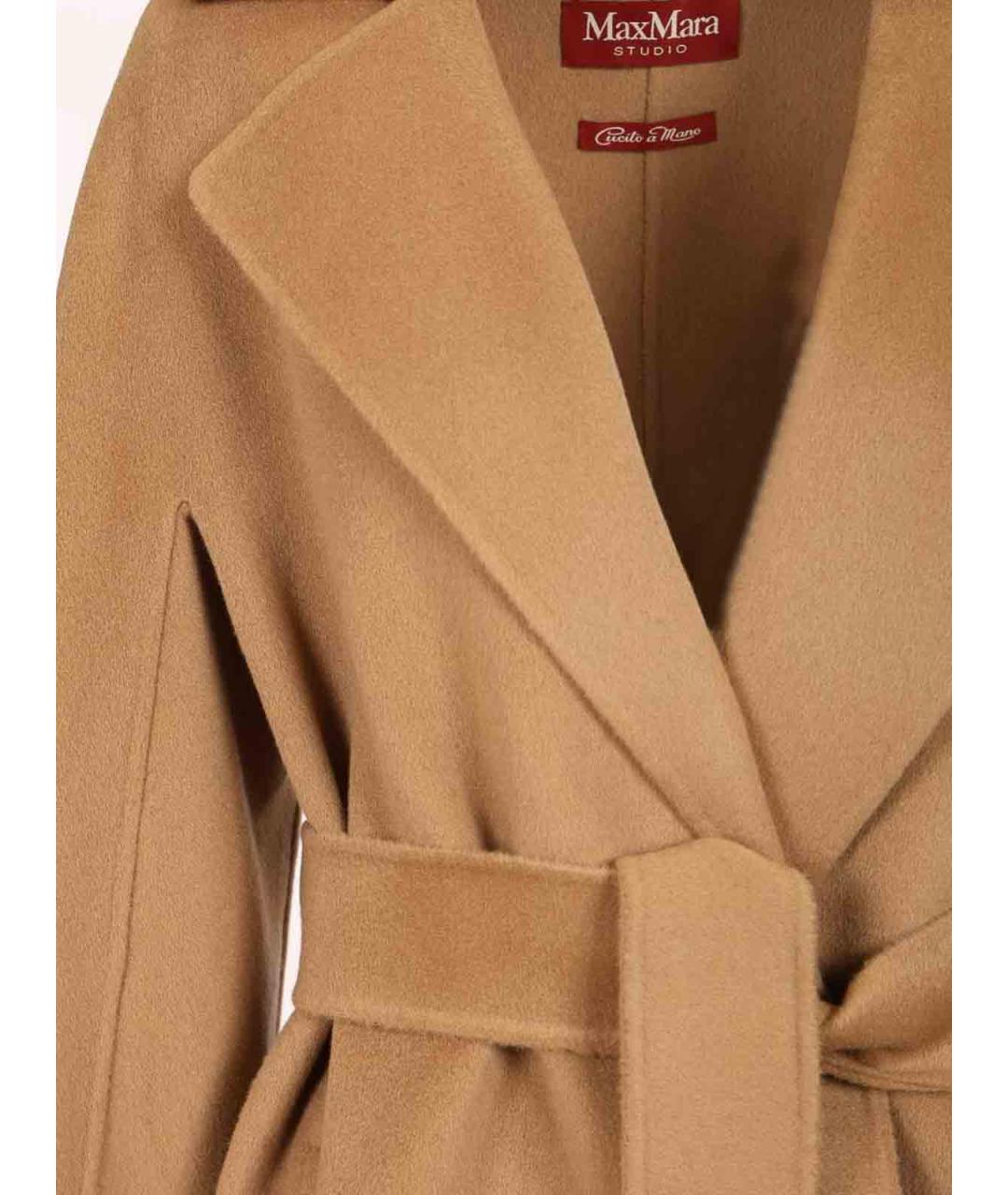 MAX MARA STUDIO Бежевое кашемировое пальто, фото 4