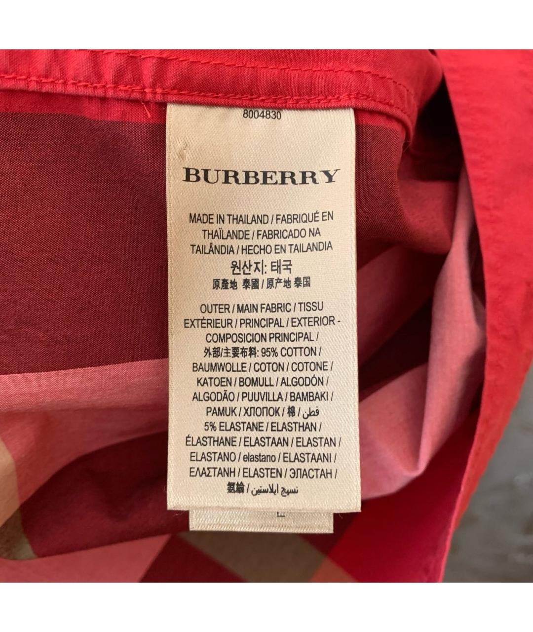 BURBERRY Мульти хлопковая рубашка, фото 8