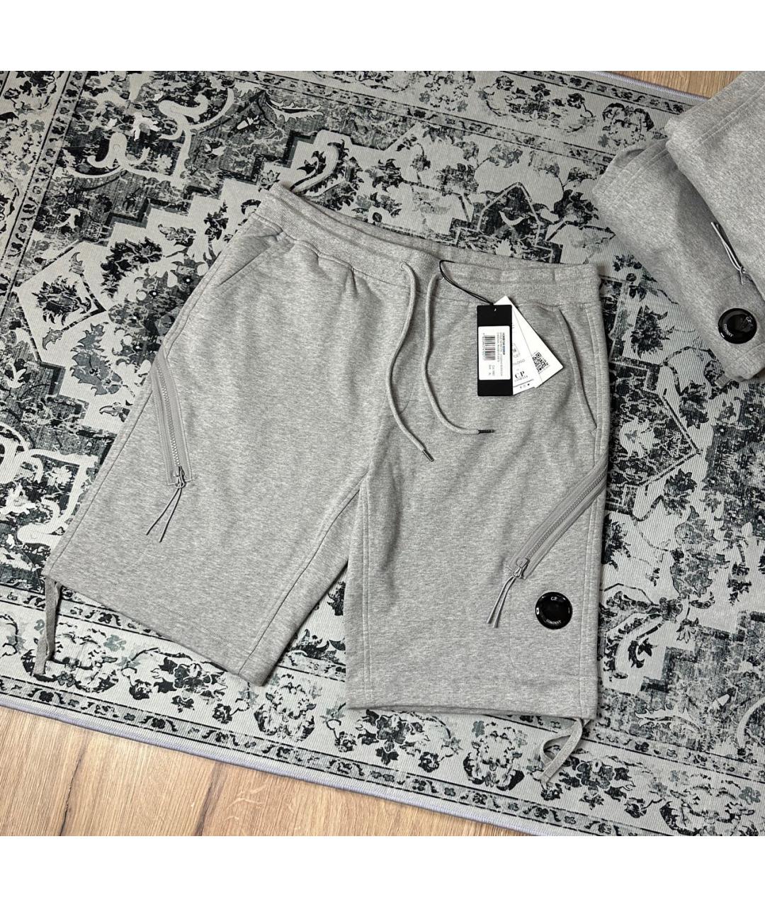 CP COMPANY Серые хлопковые шорты, фото 2
