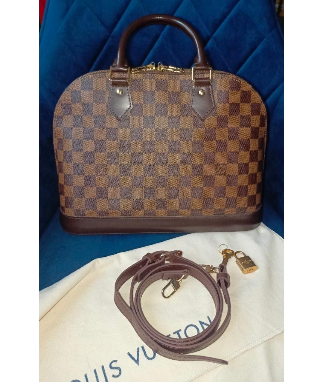LOUIS VUITTON Коричневая сумка с короткими ручками, фото 2